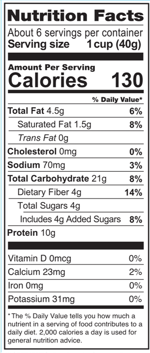 Love Grown Grain Free Cereal Honey Nut Nutrition Facts