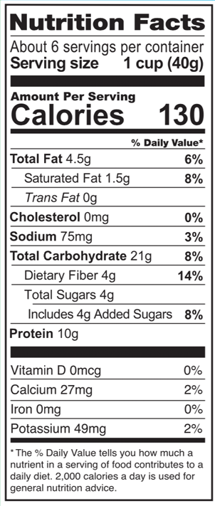 Love Grown Grain Free Cereal Toasted Coconut Almond Nutrition Facts