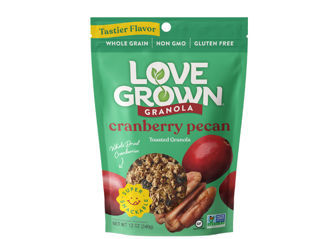 Love Grown granola cranberry pecan